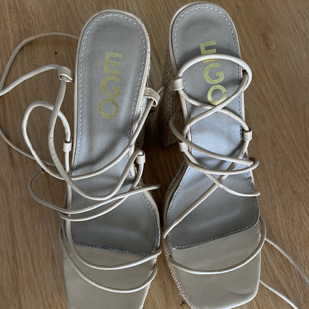 EGO Cream Strappy Women's Heels